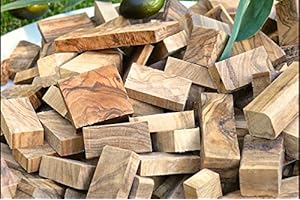 OLIVENHOLZ ERLEBEN Räucherholz Olive. EIN tolles Geschmackserlebnis! 100% Olivenholz, ca. 3-5 cm große Stücke, Keine Rinde! (2)