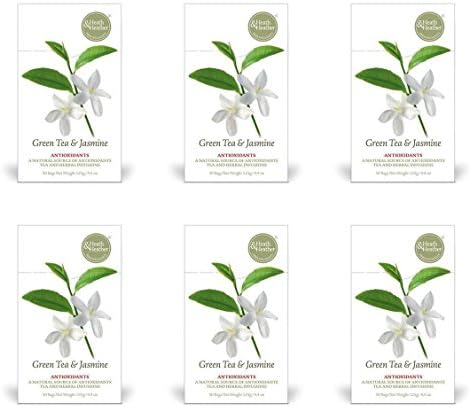 (6 PACK) - Heath&amp;H Green Tea &amp; Jasmine Flowers| 50 Bags |6 PACK - SUPER SAVER - SAVE MONEY