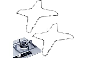 RGZD 2 Stück Gasherd Top Gas Cross Pan Holder Star Bratpfanne Ring Edelstahl Shock Absorbing Star Gas Herd Top Gitter Universal Top Ultra Light Gas Herd Kaffeemaschine Backofen Küche Verwendung