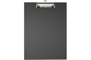 Falken - Portablocco ecologico, prodotto in Germania, con robusto nucleo in cartone e rivestimento in carta colorata esterno per DIN A4, nero, ideale per inventari e magazzini