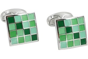 AUSCUFFLINKS Coral Green Cufflinks | Jade 35th Wedding Anniversary for Husband | Cuflinks Box Included | Xmas Present for Men