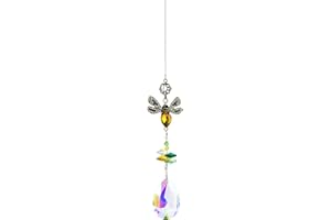 MAKLOEE Crystal Colorful Bee Rhinestones Suncatcher, Suncatchers Bee Prism Rhinestones Ornament Prism Sun Catcher Colorful Diamond Decor Prisms for Windows Wall Home Wedding Hanging