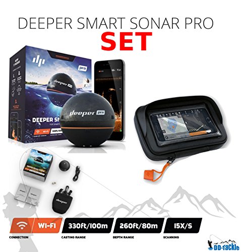 Deeper Smart Sonar Pro + Case XL WiFi Echo Lot Fishfinder auswerfen & Boot