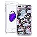 Produktbild SMART LEGEND für iPhone 7 Plus Hardcase Liquid Hülle Glitter Case Hartschale Transparent Schutzhülle Handyhülle Fließen Flüssig Schwimmend Premium Shiny Glanz Sparkle Bling Tasche Skin Schale Hart PC Clear Kristall Handytasche Etui - Schön Einhorn
