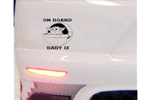 EDVOYNLM 20 cm pegatinas de coche pegatinas de bebé Yoda a bordo adhesivo vinilo Decal Sci-Fi Star Wars The Mandalorean