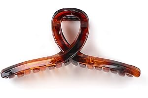 Olakin Pinzas Para el Pelo, Garra de Pelo de Antideslizantes, Hair Claw para Mujeres y Niñas (Marrón Transparente)