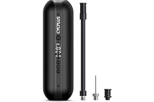 CYCPLUS Air Pump I50PSI Electric Compressor Portable Bicycle Pump Mini Tyre Pump with Digital LED Display LED Light Rechargeable Li-ion 12 V for All Bicycles Motorcycles and Cars