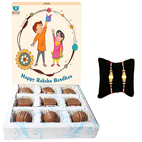 Bogatchi Rakhi Gift Hamper with Chocolates for Brother, 90g