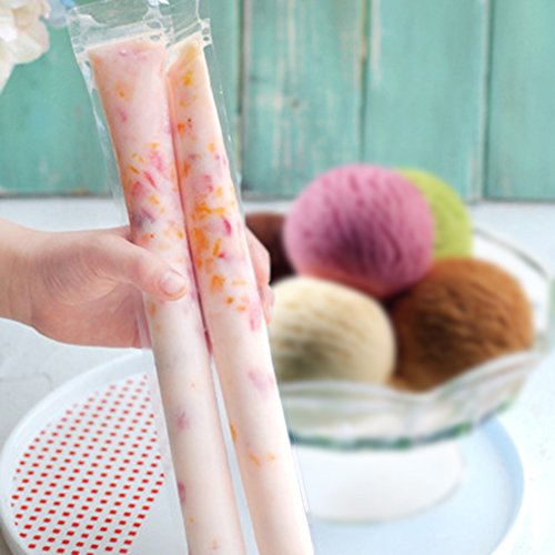 20 stk Eisformen Druckverschlußbeutel Eislutscher Formen Ice Popsicle Mold Bags 28*4.9 cm - 8