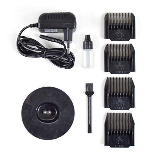 Power Profi Haarschneider, mit LCD Anzeige, 2000mAh Akku und Ladestation – Oslo Digital Deluxe – Haarschneidermaschine – für den professionellen Friseur-Bedarf geeignet, Netz und Akkubetrieb - 3