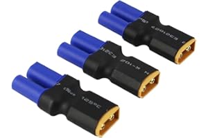 OliYin 3pcs Male XT60 to Female EC5 Losi Connector Adapter for RC LiPo(Pack of 3)