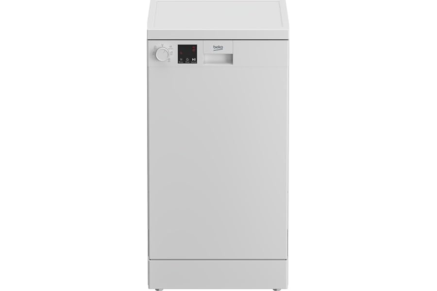 BEKO - DVS05024W - Dishwasher SLIM freestanding - display - 10 place settings - HxWxD: 85 x 44.8 x 60-49 dBA