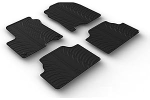 Gledring Tappetini in Gomma Compatibile con Hyundai Kona EV 4/2018- (Profilo T 4-Parti + Clip di Montaggio)