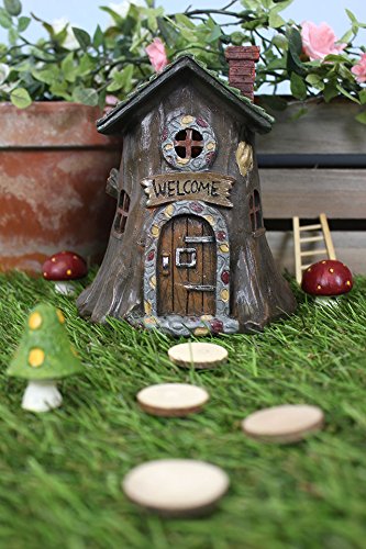 Fairy Light Up Fairy House Fairy für Gärten – Welcome Baumstumpf - 2
