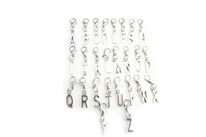 jewelleryjoy Clip On A-Z Alphabet Initial Letters Charms Pendant for Charm Bracelet Necklace in Organza Gift Bag(L)