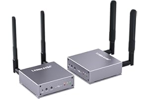 HDMI Wireless Transmitter and Receiver, Lemorele 656FT/200M Wireless HDMI Extender 1080P with HDMI LoopOut/IR 5G Streaming Video/Audio to TV, Projector, Monitor