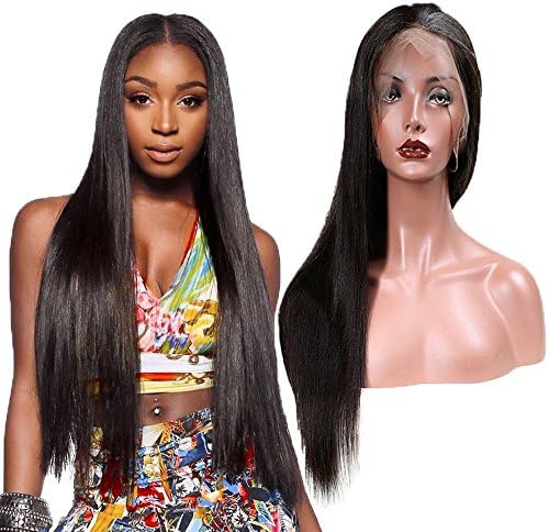 Lace Front Wigs Human Hair-ORANGE STAR Virgin Hair Wigs Straight Brazilian Hair Wig for Women 150% Density Natural Black Color