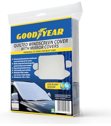 thumbnail interactive-video image 1 of Truck Windshield Sun Shade Amazon Mandark Car Windshield Snow Cover - Weatherproof Protector With Side Mirror Covers For Most Cars Universal Windshield Cover Oxford Cloth 1 of 10