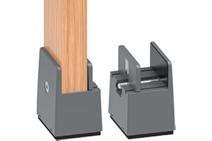 AIRUJIA Upgraded Adjustable Chair Risers with Wrench, 2 Inch Lift Heavy Duty Bed Risers for Sofa Table Cabinet, Fits Square Chair Leg Diameter from 0 to 1.5 Inch, Support up to 5000lbs (2PCS, Grey)