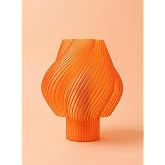 Designobee Krema Orange, Modern Abajur, Masa Lambası, Gece Lambası, Ambiyans Aydınlatma, Dekoratif Abajur