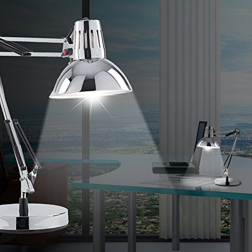 Preisvergleich Produktbild MIA Light Architekt Schreib 820mm / Retro / Chrom / Lampe Architektenlampe Architektenleuchte Bürolampe Büroleuchte Gelenkarmlampe Gelenklampe Gelenkleuchte Schreibtischlampe Schreibtischleuchte