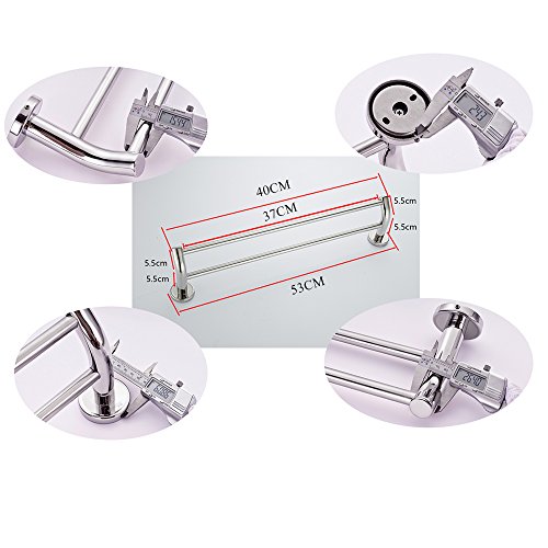 Aothpher- SUS 304 Edelstahl Handtuchhalter, verchromt, 50cm, Wandmontiertes Badezimmer Handtuchhalter & -stangen - 4