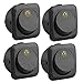 Produktbild Qiilu 4 PCS 12 V Auto Rocker Toggle Switch mit LED Gelb Licht für Auto Boot