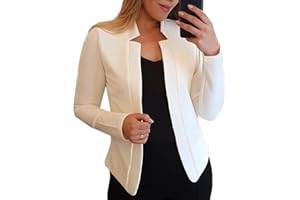 YAOTT Cardigan Donna Corto Manica Lunga Giacca Blazer Elegante Moda Manica lunga Collection Donna Blazer Aderente con Chiusura Tunica casual Giacca corta di transizione superiore