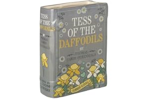 Heaven Sends Ceramic Book Vase – Tess of the Daffodils – Decorative Grey Book-Shaped Vase for Flowers & Home Décor – Unique Gift for Garden Lovers & Bookworms