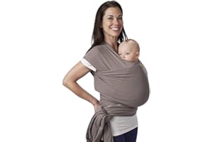 Boba Écharpe de Portage Bébé, Grey- Original Écharpe Porte Bébé pour les Nouveau-nés et les Enfants jusqu'à 15kg - Mains-Libres Echarpe Portage Sling Bébé - Elastique Echarpes de Portage