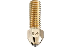 DUROZZLE Ugello in carburo di tungsteno 0,4 mm per stampante 3D K1 / K1 Max/CR-M4 / CR-10 SE/Ender 3 V3 KE, alta conducibilità termica e resistenza all'abrasione (K1 / K1 Max, 0,4 mm)
