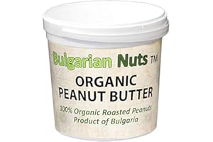 BULGARIAN NUTS 1 kg Bio Erdnussbutter aufstrich vegan, Ohne Zusätze, Ohne Salz, Zucker, Palmfett