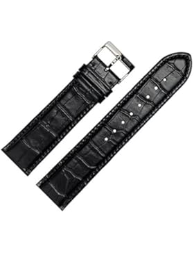 Hugo Boss Uhrenarmband 22mm Leder Schwarz, Herren - Kroko Prägung - Gehäusenummer HB.241.1.14.2758, HB.136.1.14.2333...
