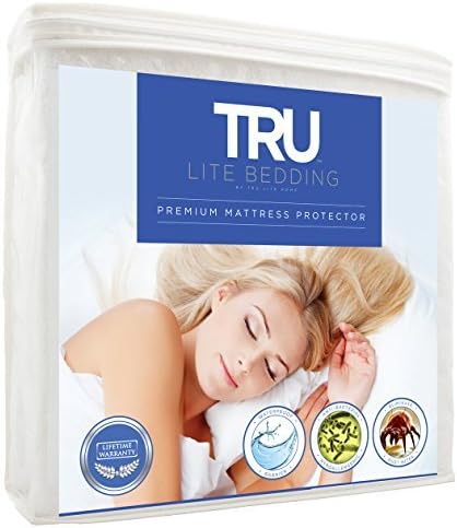 Cal King Size - Premium Waterproof Mattress Protector - Vinyl Free Mattress Cover - Hypoallergenic Breathable Cotton Terry Bed Cover - Protects from Dust Mites, Allergens, Bacteria