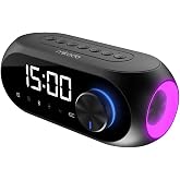 Mikado MD-W7 1200mAh 5W Siyah Bluetooth-Aux-Derece-Usb-FM (RADYO) Alarmlı Saat Speaker Speaker