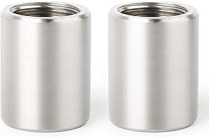 ERGAOBOY 2 pezzi di raccordi per tubi in acciaio inossidabile 304, 3/8" BSP femmina x 3/8" BSP femmina connettori di accoppiamento diritti filettati adattatori per raccordi per tubi