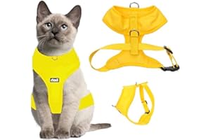 Dexil Luxury Cat Harness Padded and Water Resistant (Yellow S-M)