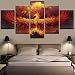 Produktbild Wand Kunst Leinwand Gemälde Stil Tier Wall Bilder für Wohnzimmer Cuadros 5 Stück Brand Phoenix moderner Dekoration Gemälde Ohne Rahmen, Größe 1