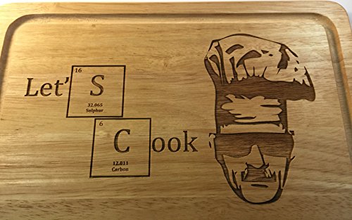 Breaking Bad Holzschneidebrett, englische Aufschrift „Lets Cook“ von Walter White - 3