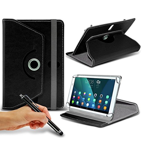(Noir) Etui fin et pliable pour Tablette Haehne "Tablet PC [7 inch] Case [Support Cover] pour Haehne" Tablet PC [7 inch] Tablet Cover Case PC [Support Cover] Durable synthétique cuir PU 360 couverture Case Roatating [Support Cover] avec 4 ressorts par i - Tronixs