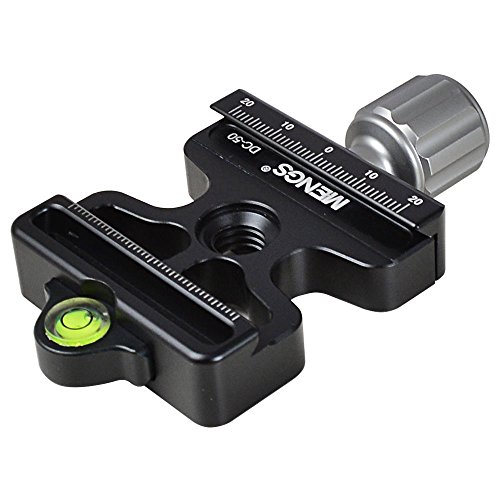 'MENGS® DC 50 fotocamera morsetto a sgancio rapido in alluminio solido per 3/8 macchina fotografica della vite - Compatibile con AS standard, come ARCA-SWISS/Kirk/Wimberley/Markins/Benro/Sirui etc piastre a sgancio rapido
