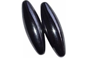 JANNI-SHOP-GESCHLIFFENE FORMEN 1 Paar Magnete in Oliven Form aus magnetisiertem Hämatit (Blutstein) auch singende Steine genannt Größe L: ca. 60 mm (4534)