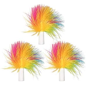 Konesky Plumas interactivas de reemplazo de Juguetes para Gatos 3Pcs Repuestos para Plumas de Juguetes electrónicos para Gatos Carrusel de Juguetes para Gatos
