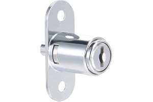 sourcing map 23 x 19 mm cylinder zinklegering förkromad kolv lås, olika nycklar