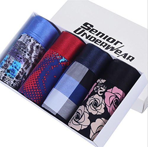 Men's underwear Comfortable Breathable Middle waist Briefs boxers underpants Pack of mixed colors 4, Men's Trunks L XL XXL , 1 , L