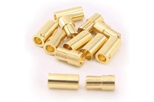 OliRC 6 Paires 6.5mm plaqué Or mâle et Femelle Bullet connecteurs Banane pour Bricolage RC Batterie Moteur ESC (C118-6)