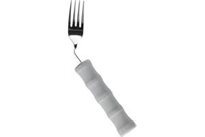 Homecraft Lightweight Foam Handled Cutlery - Angled, Fork, Left, (Eligible for VAT relief in the UK) Fork for Limited Wrist Movement, Independent Self-Feeding Utensil for Arthritis, Elderly, Disabled