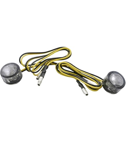 Wasserdichte Blinker-Paar Für ATV & Quad – Rund, Schwarz, Klarglas, 12V, 10W, ECE-geprüft