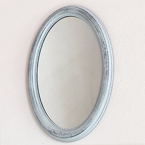 Wandspiegel OVALE 3 Farben 53 x 36 Shabby Vintage Nostalgie Landhaus (shabby grün) - 2