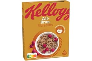 GÉNÉRIQUE KELLOGG'S All Bran Fibre Plus - Le petit-déjeuner idéal pour un mode de vie sain et équilibré. Plein de fibres pour une journée réussie ! - Le Lot De 4